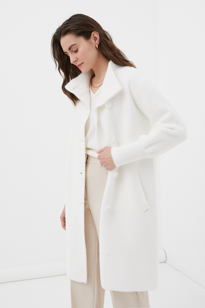 Пальто женское Finn Flare FBC11145 белое XL