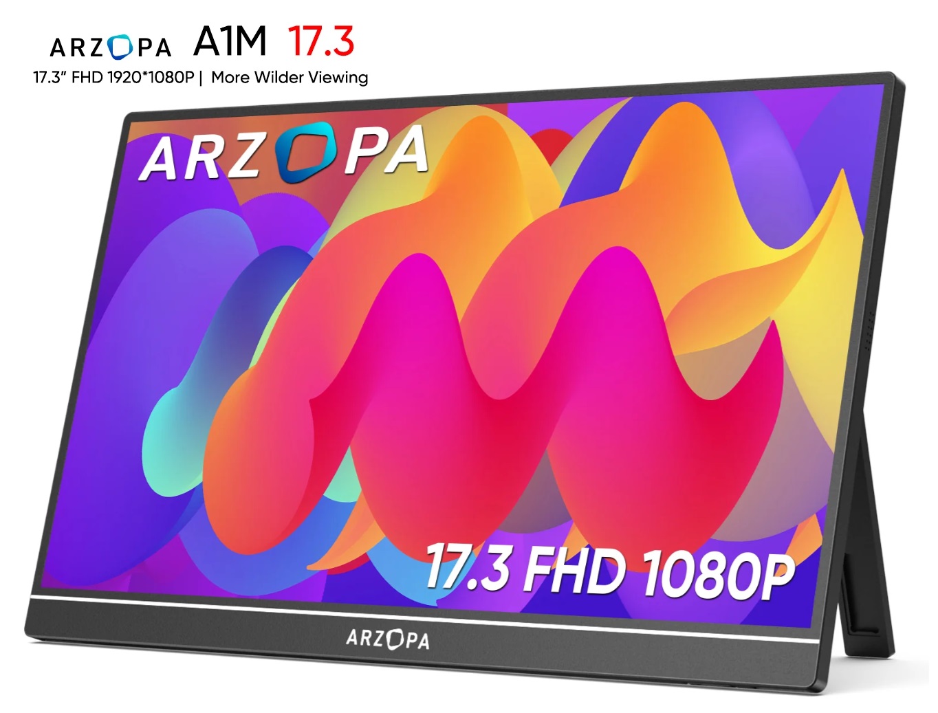 17,3" Портативный монитор Arzopa A1M черный 60Hz 1920x1080 IPS, купить в Москве, цены в интернет-магазинах на Мегамаркет