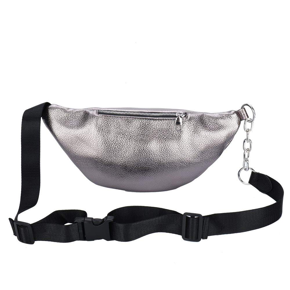 Поясная сумка женская OrsOro OPS-0158 серебро