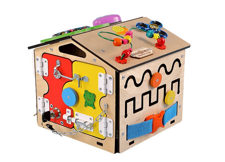 Купить бизиборд домик KimToys ДМ-01, цены на Мегамаркет | Артикул ...