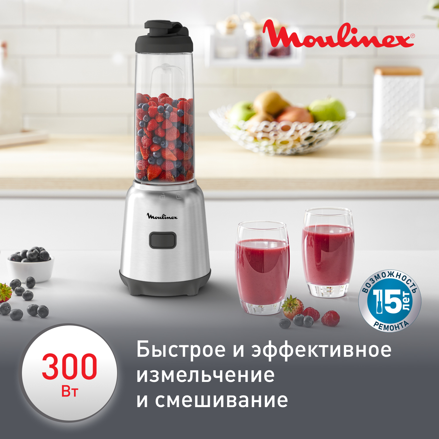 Стационарный блендер Moulinex Mix & Move LM15FD10, серебристый - отзывы  покупателей на маркетплейсе Мегамаркет | Артикул: 600007192843