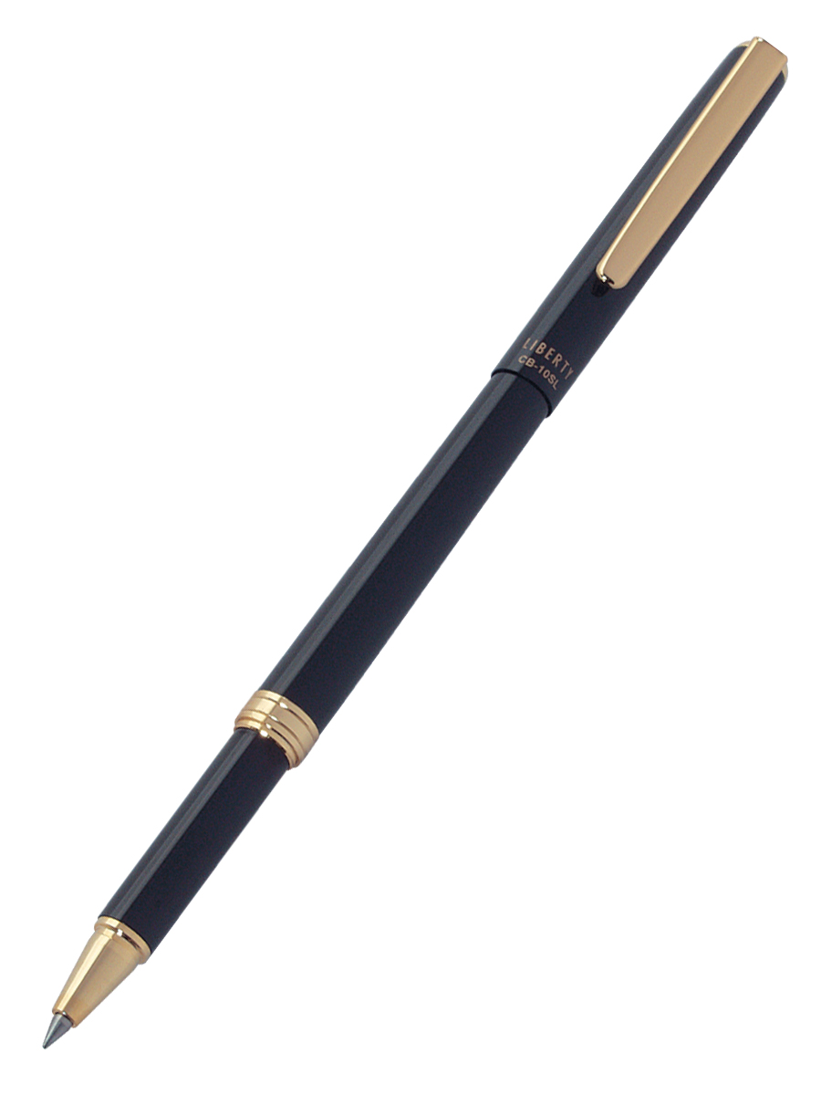Ручка роллер подарочная OHTO Lyberty Япония 0,5мм,черный корпус, деревянный футляр
