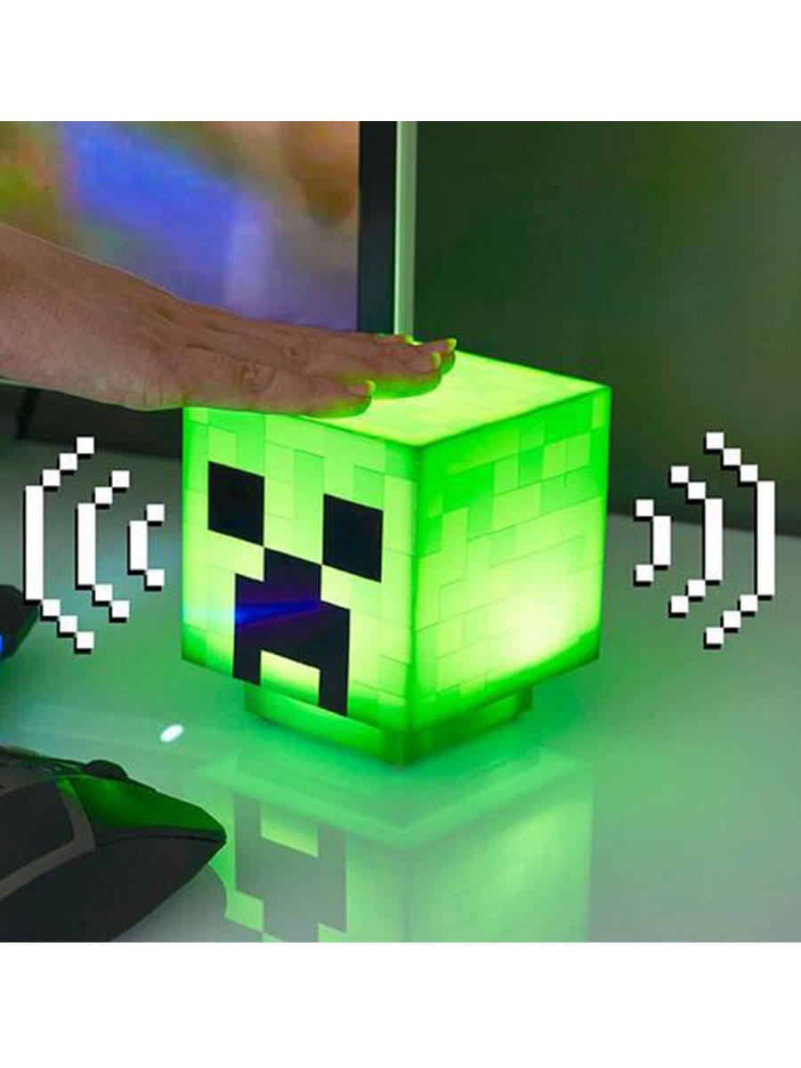 Купить светильник ночник StarFriend Майнкрафт голова Крипера Minecraft со  звуком, 11 см, цены на Мегамаркет | Артикул: 600013866023