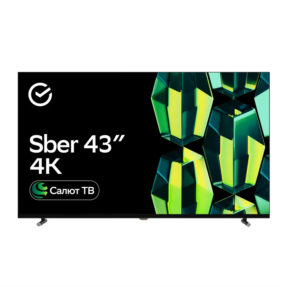 Телевизор Sber SDX-43U4124, 43"(109 см), UHD 4K RAM 2GB - купить в Мегамаркет Москва Пушкино, цена на Мегамаркет