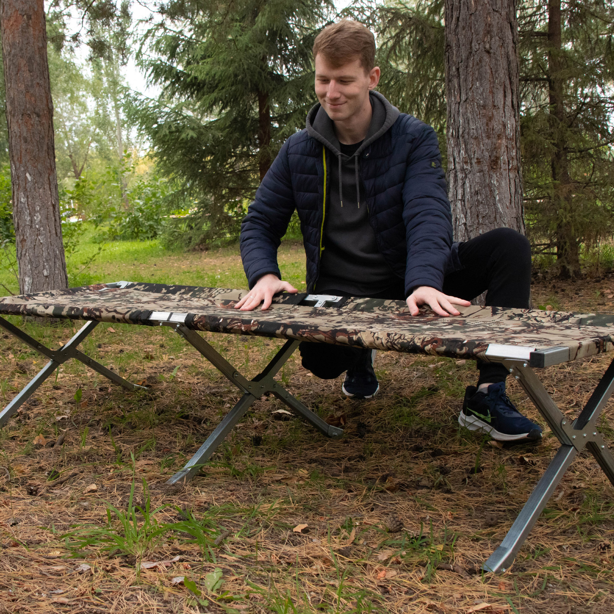 Раскладушка solar undercover camo bedchair