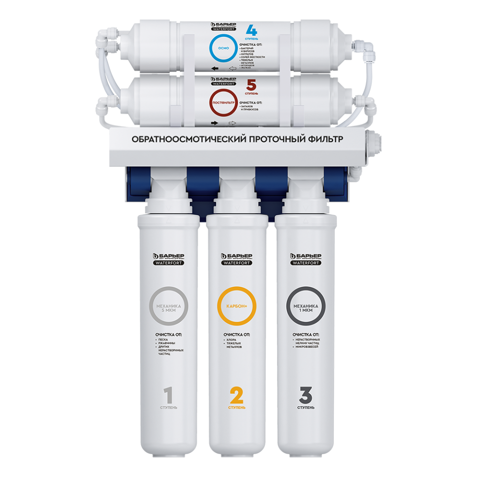 Фильтр под мойку пятиступенчатый обратноосмотический БАРЬЕР WaterFort Осмо, Н261Р00 - купить в OBI Екатеринбург, цена на Мегамаркет