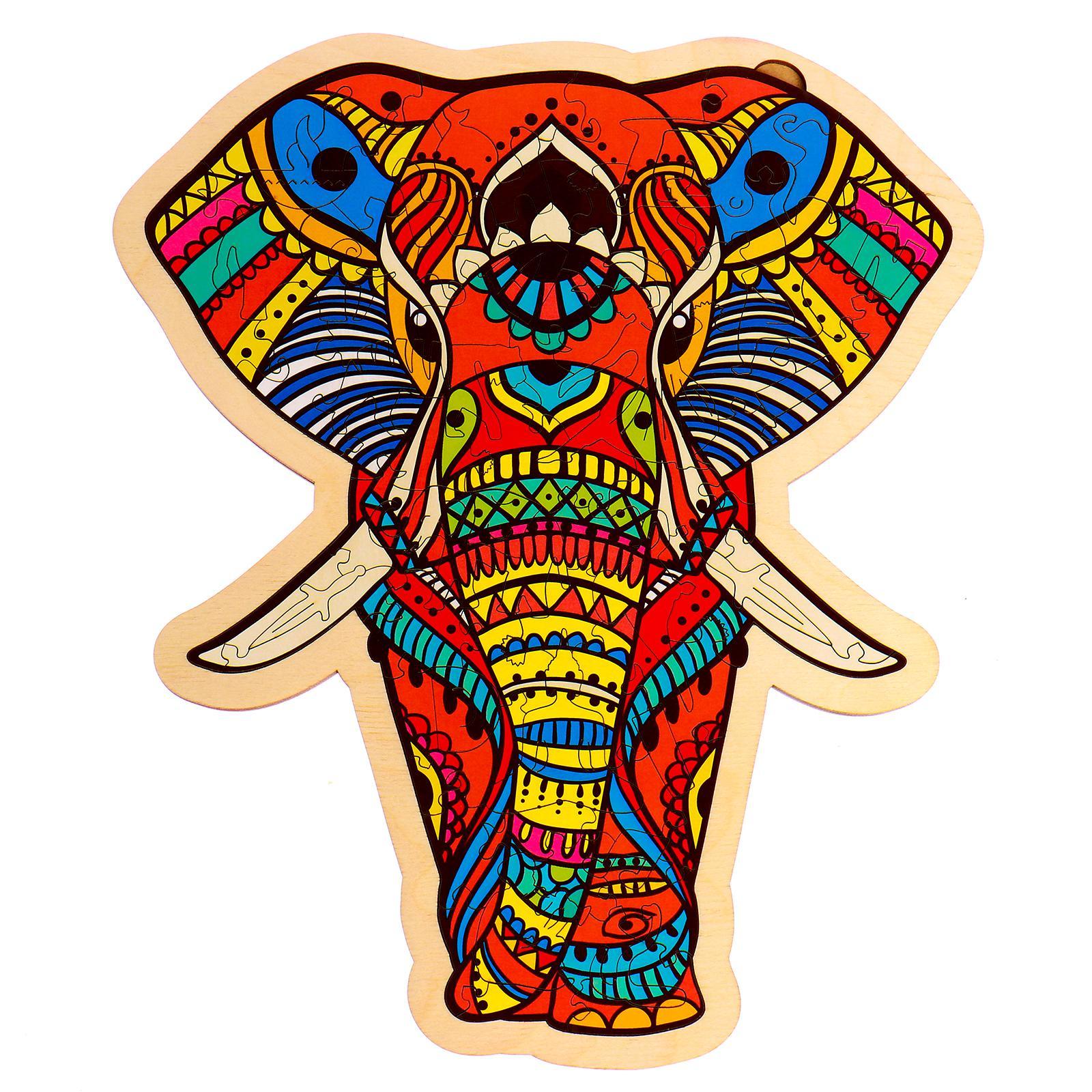 Пазл Турбо детки фигурный, Индийский слон, 31х27 см DP020 - купить в KoShi  Shop, цена на Мегамаркет