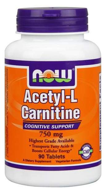 NOW Acetyl L-Carnitine, 90 таблеток - купить в интернет-магазинах, цены на Мегамаркет | витамины, минералы и пищевые добавки