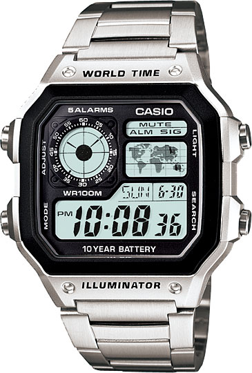 Наручные часы электронные мужские Casio Illuminator Collection AE-1200WHD-1A - купить, цены на Мегамаркет