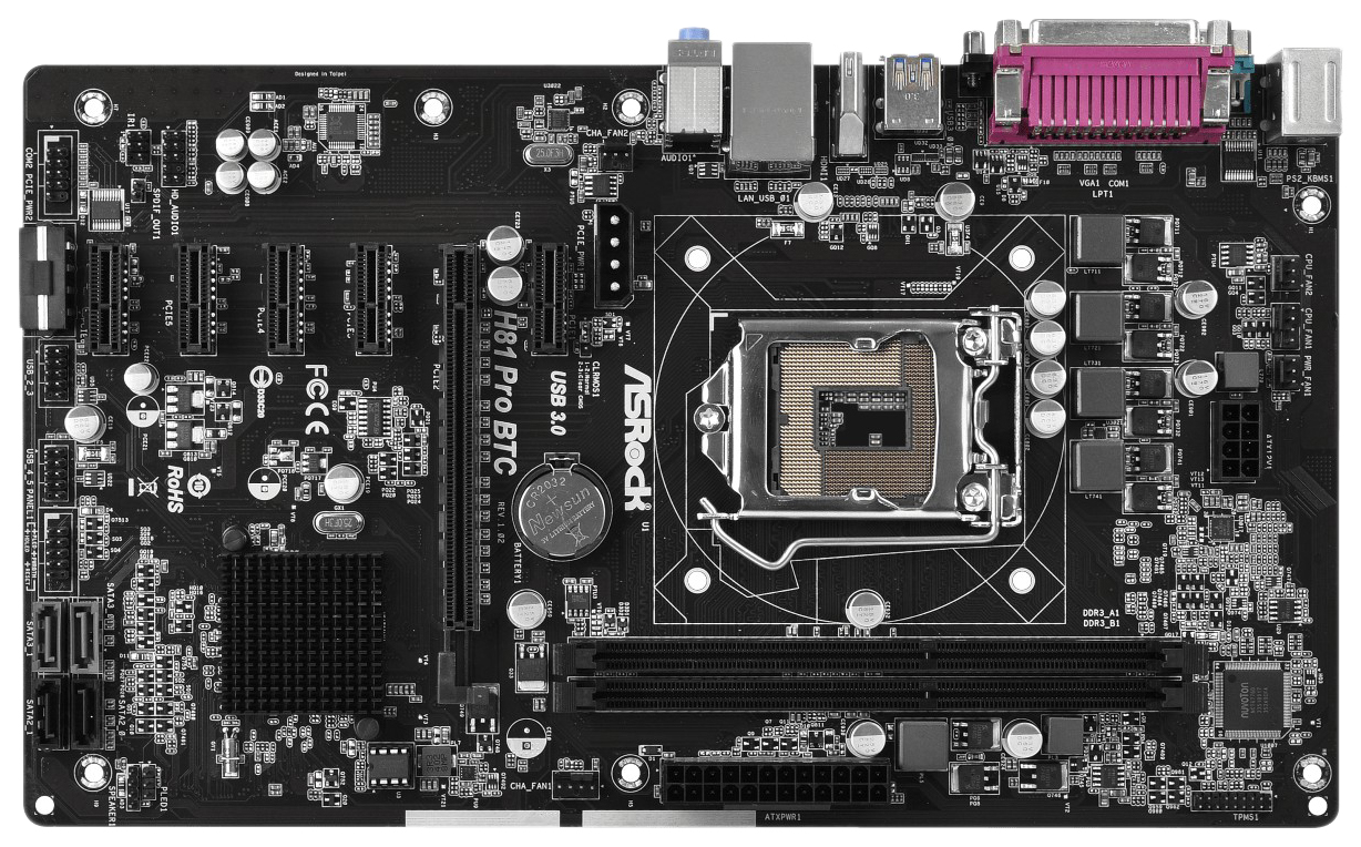 Asrock h81 pro btc схема