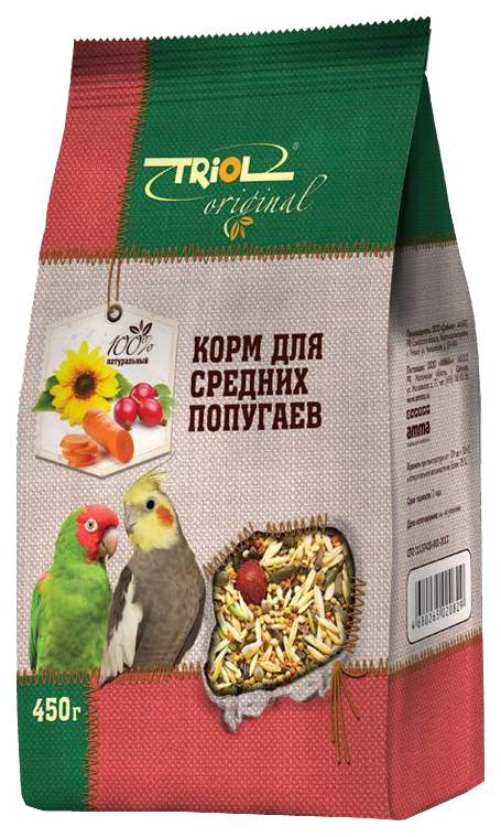 Корм для птиц Тriol Original для средних попугаев 450 г