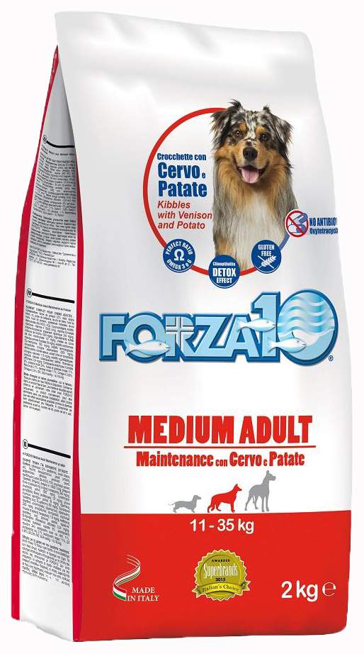 Сухой корм для собак Forza10 Maintenance Adult Medium, оленина, картофель, 2кг
