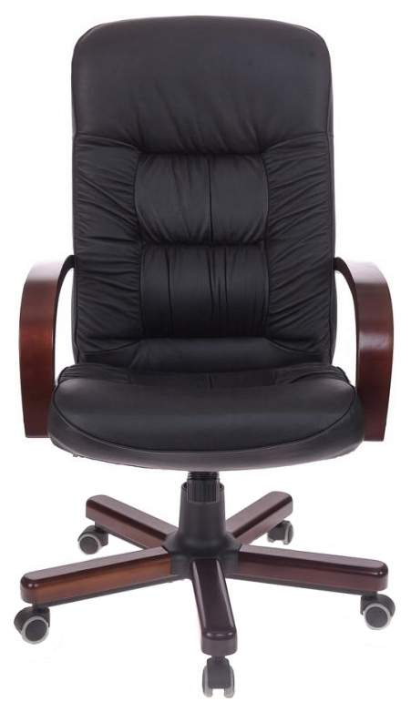 Кресло руководителя Бюрократ T-9908/WALNUT, черный/коричневый