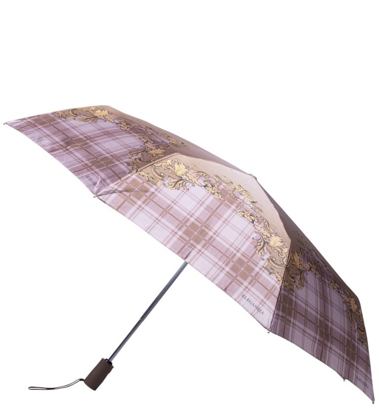 Зонт складной женский автоматический Eleganzza 01-00029186 бежевый/разноцветный
