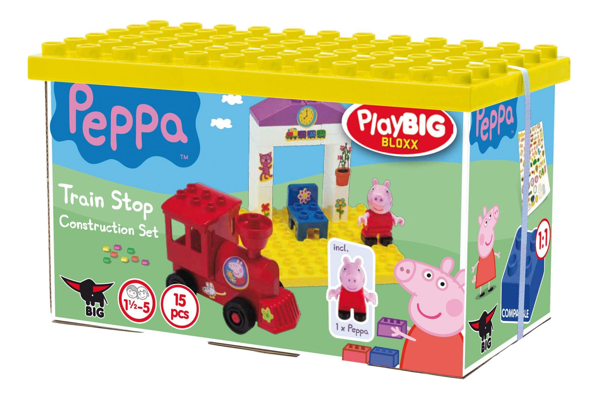 Конструктор поезд с остановкой Peppa Pig, 15 дет., 1/12 – купить в Москве,  цены в интернет-магазинах на Мегамаркет