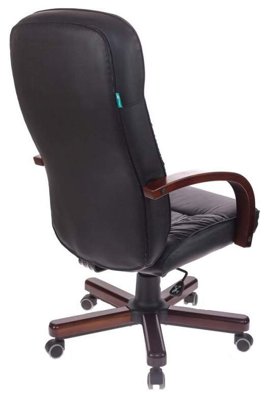Кресло руководителя Бюрократ T-9908/WALNUT, черный/коричневый