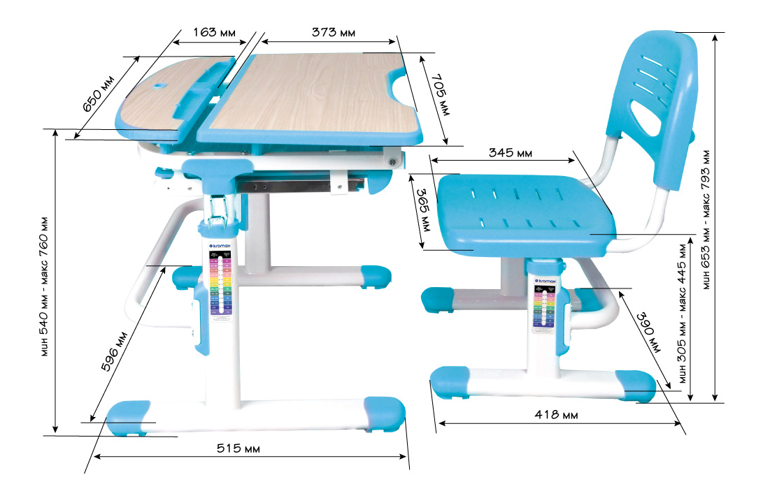 Высота детского стола 3 4 года