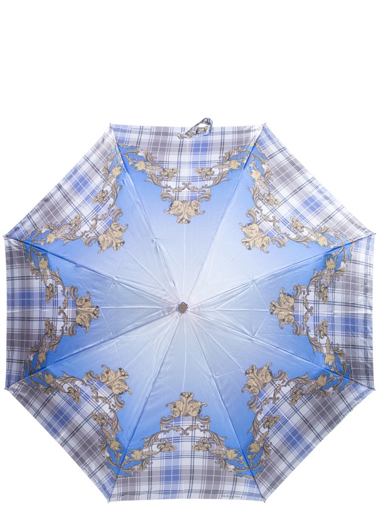 Зонт складной женский автоматический Eleganzza 01-00029161 голубой/разноцветный