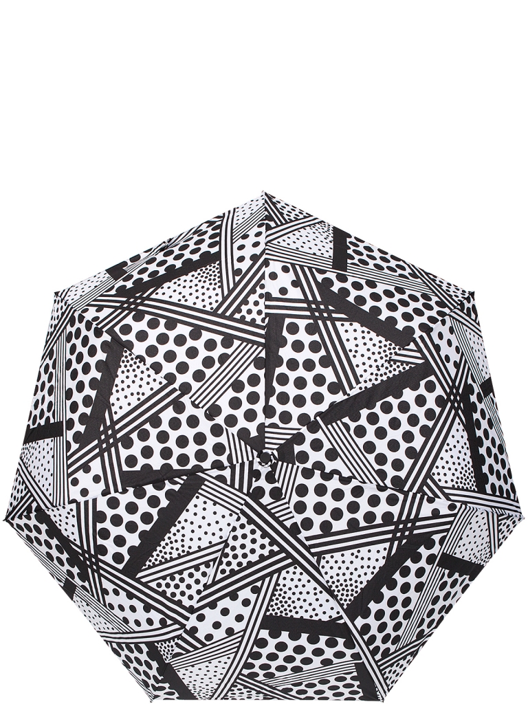 Зонт складной женский автоматический Labbra 01-00026578 черный/белый