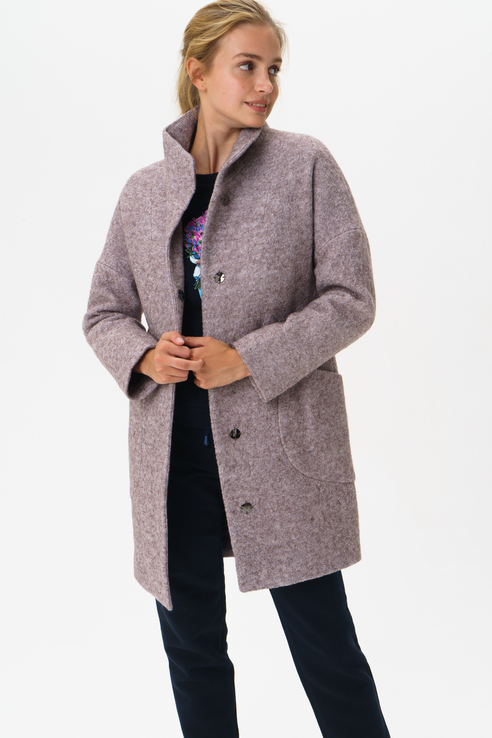 Пальто женское ElectraStyle С3У-7007/1-138 фиолетовое 44 RU