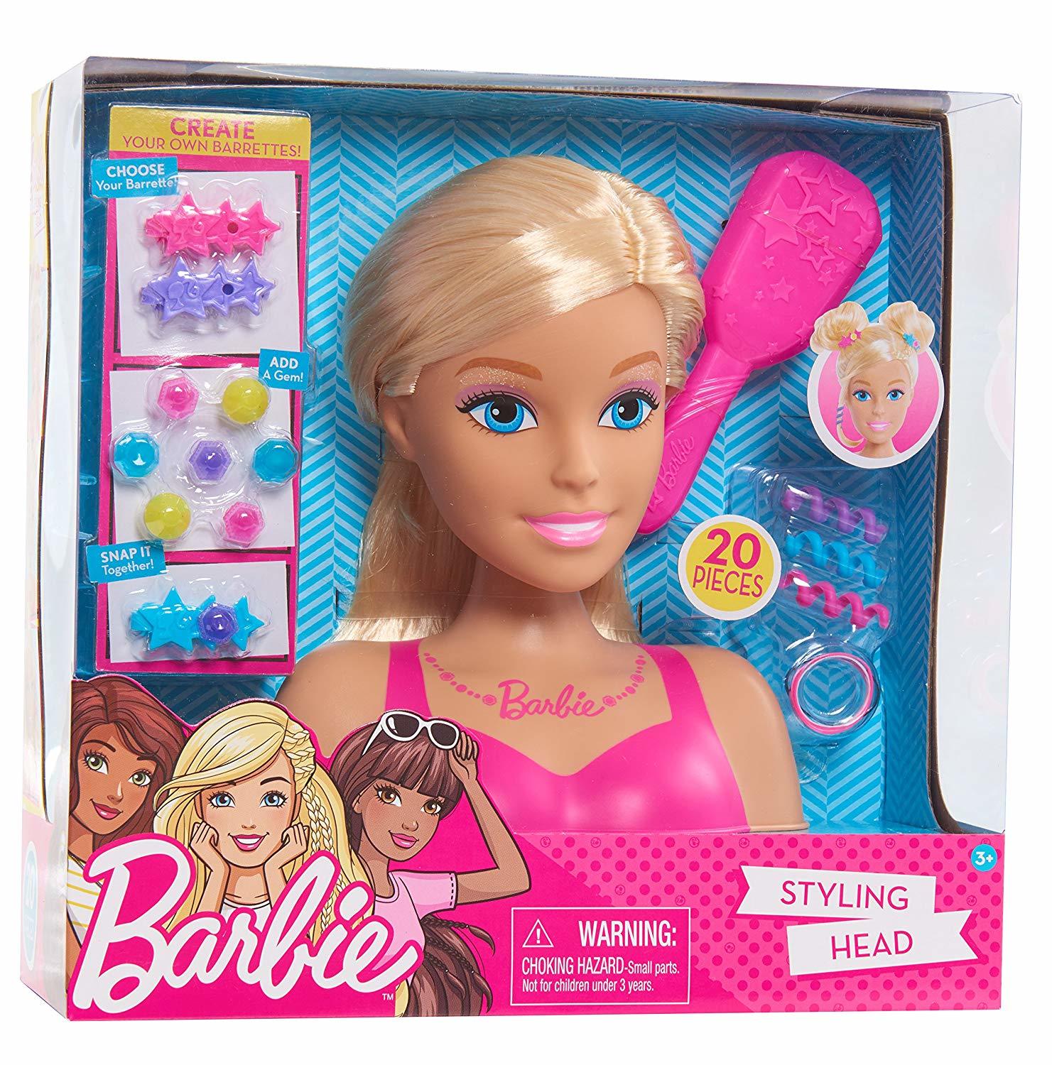 Купить игровой набор Barbie Голова для причёсок Барби блондинка, цены на  Мегамаркет