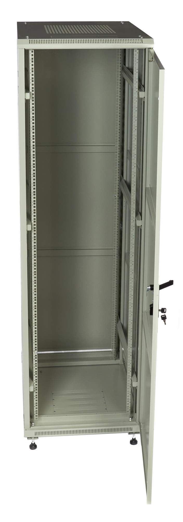 W&T Шкаф 19 дюймов телекоммуникационный серверный напольный 42U серый M426080GWTWOF