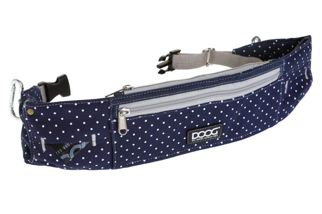 Сумка на пояс DOOG Walkie Belt, синяя в белый горох, 42х10х1.5см (Австралия)