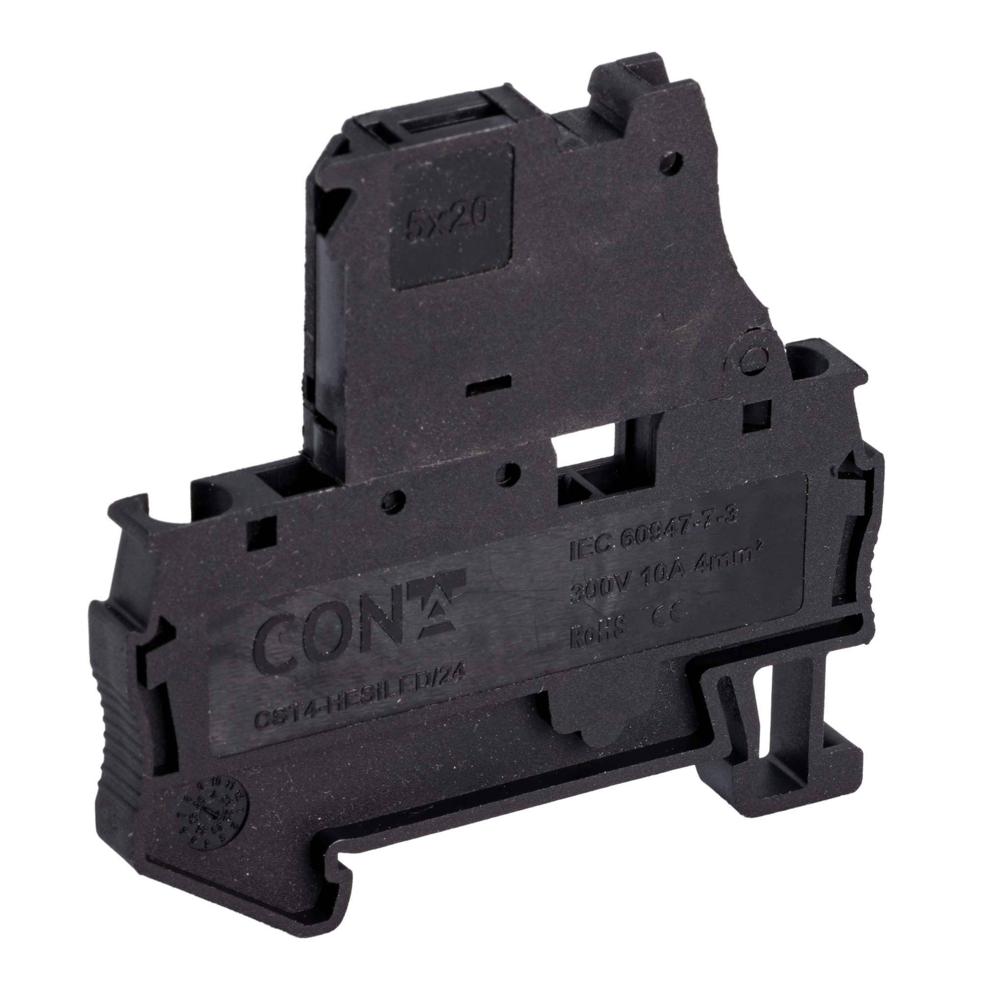 Клемма для установки предохранителя c LED Conta CST-4-HESILED-(black ...