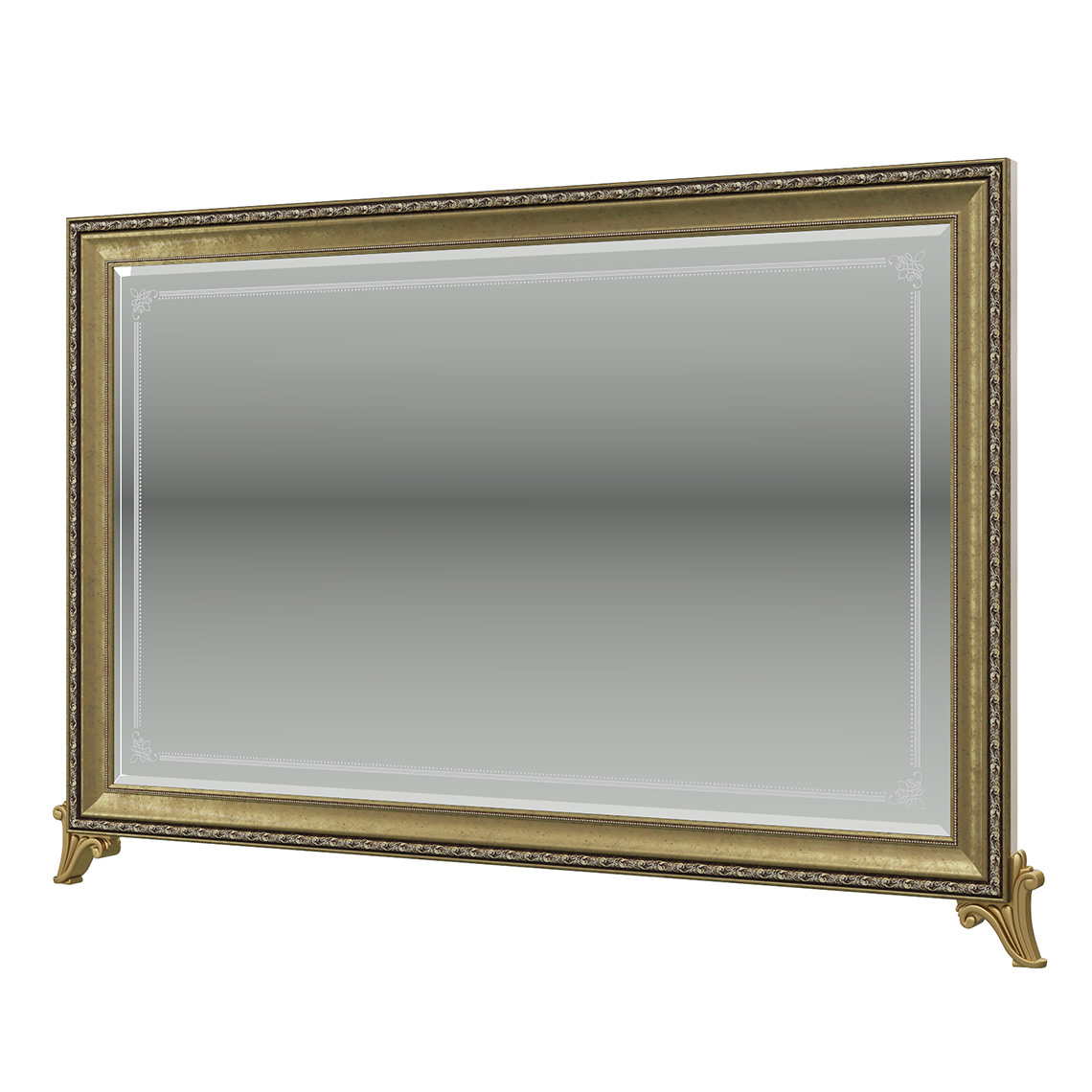 Зеркало Мэри-Мебель Версаль ГВ-06, цвет слоновая кость, 154х7х109 см.
