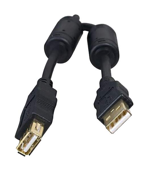 Кабель 5bites USB A-USB A, M-F 1,8м Black (UC5011-018A)