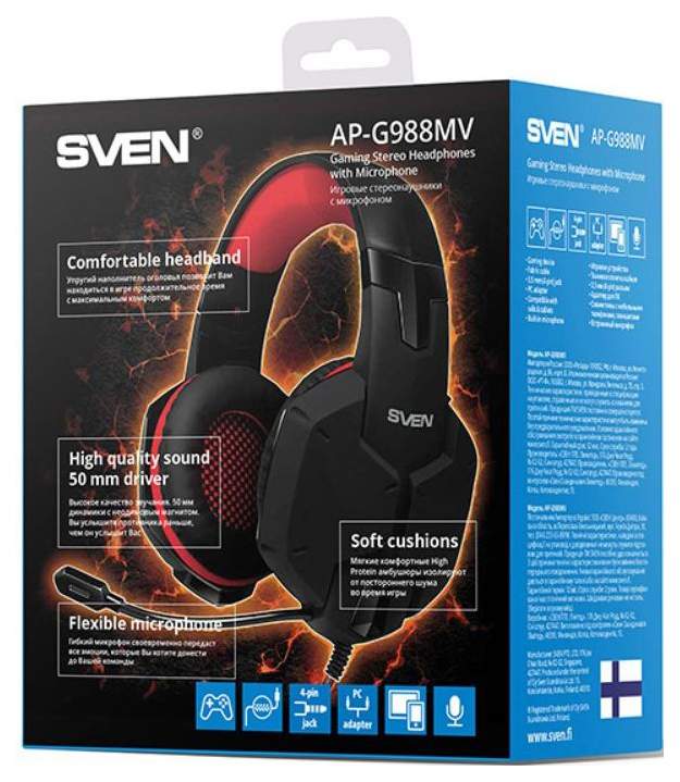 Компьютерная гарнитура sven ap g988mv обзор