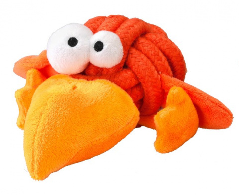 Мягкая игрушка для собак Ebi Ворона, оранжевый, длина 10 см