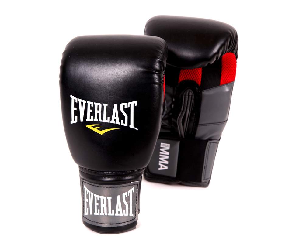Фотография Боксерские перчатки Everlast Clinch Strike черные, 12 унций №1