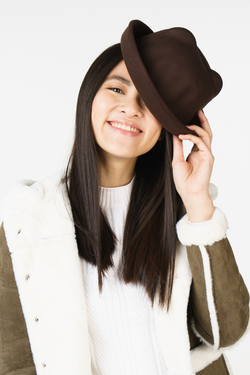 Шляпа женская Kawaii Factory KW081-000266 коричневая 56