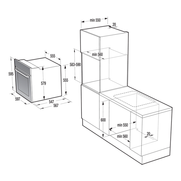 Электрический духовой шкаф gorenje bo735e201x m