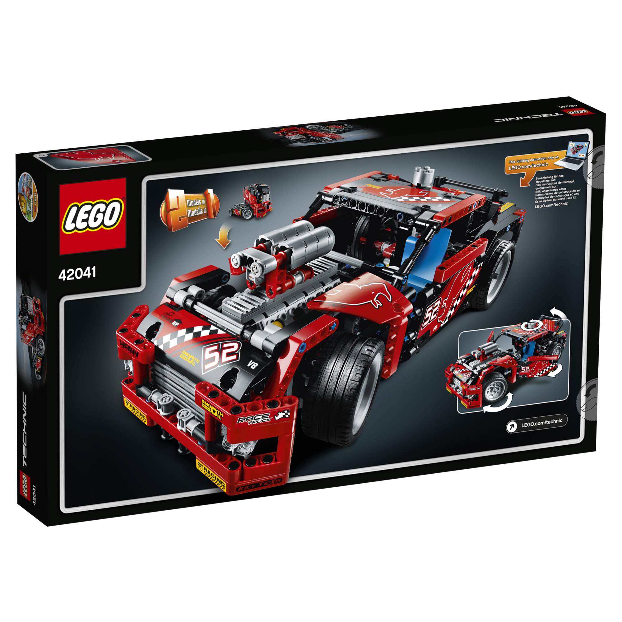 Конструктор technic. LEGO Technic 42041. Конструктор LEGO Technic 42041 гоночный тягач. Лего гоночный грузовик 42041. Лего техник гоночный грузовик 42041.