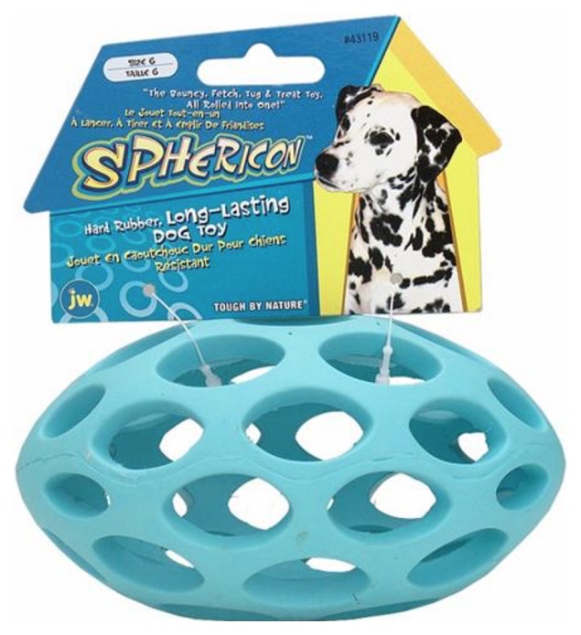 Жевательная игрушка для собак JW Sphericon medium Мяч-регби сетчатый, длина 13.5 см