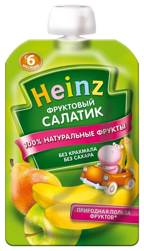 Пюре фруктовое Heinz Фруктовый салатик с 6 мес. 100 г, 1 шт.