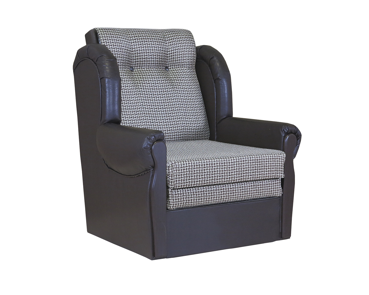 Кресло-кровать Шарм-Дизайн Классика М 1907242, коричневый рисунок/коричневый