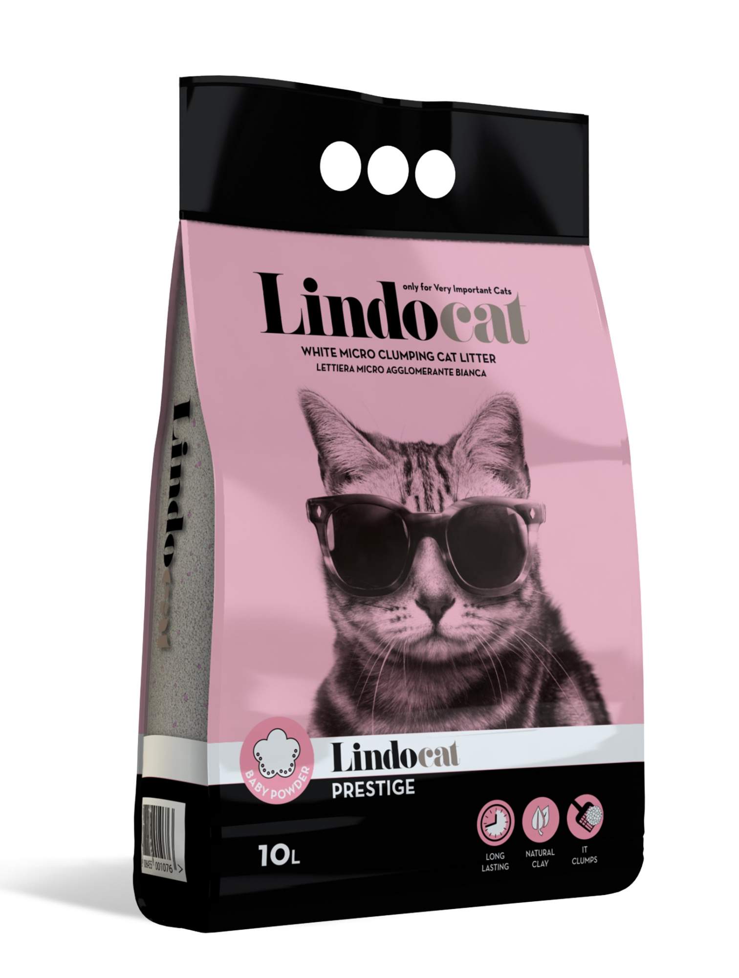Комкующийся наполнитель для кошек Lindocat бентонитовый, детская пудра, 8.5 кг, 10 л