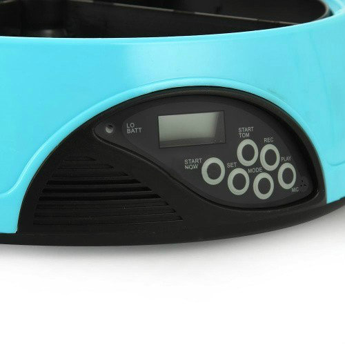 Автокормушка для кошек и собак Feed-Ex, жк дисплей, с таймером, голубая 1.8 л