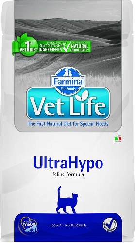 Купить сухой корм для кошек Farmina Vet Life Ultrahypo, гипоаллергенный, рыба, 0,4кг, цены на Мегамаркет | Артикул: 100013202276