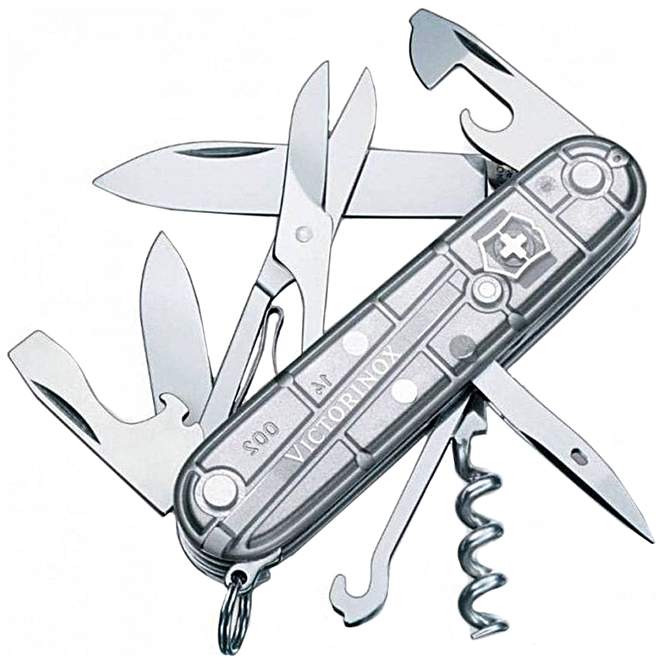 Мультитул Victorinox Climber, серебристый, 14 опций - купить в ПОЗИТРОНИКА, цена на Мегамаркет