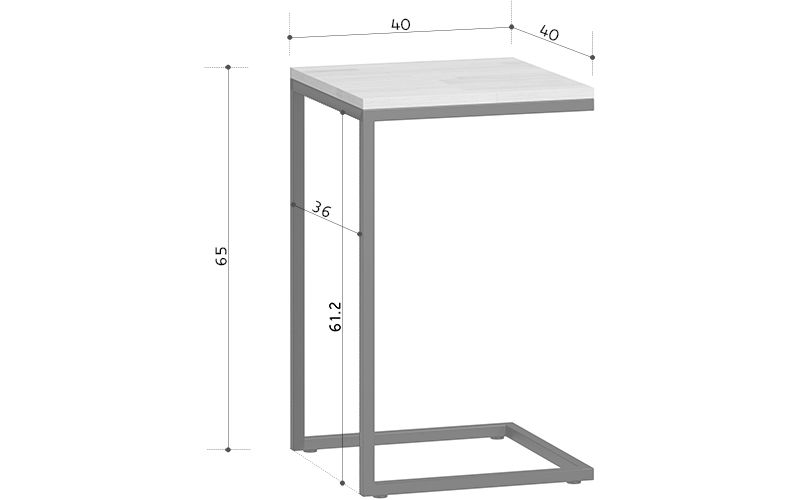 Придиванный столик размеры чертежи