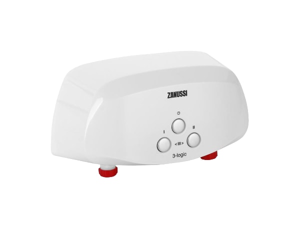 Водонагреватель проточный Zanussi 3-logic 3.5 S (кран) white