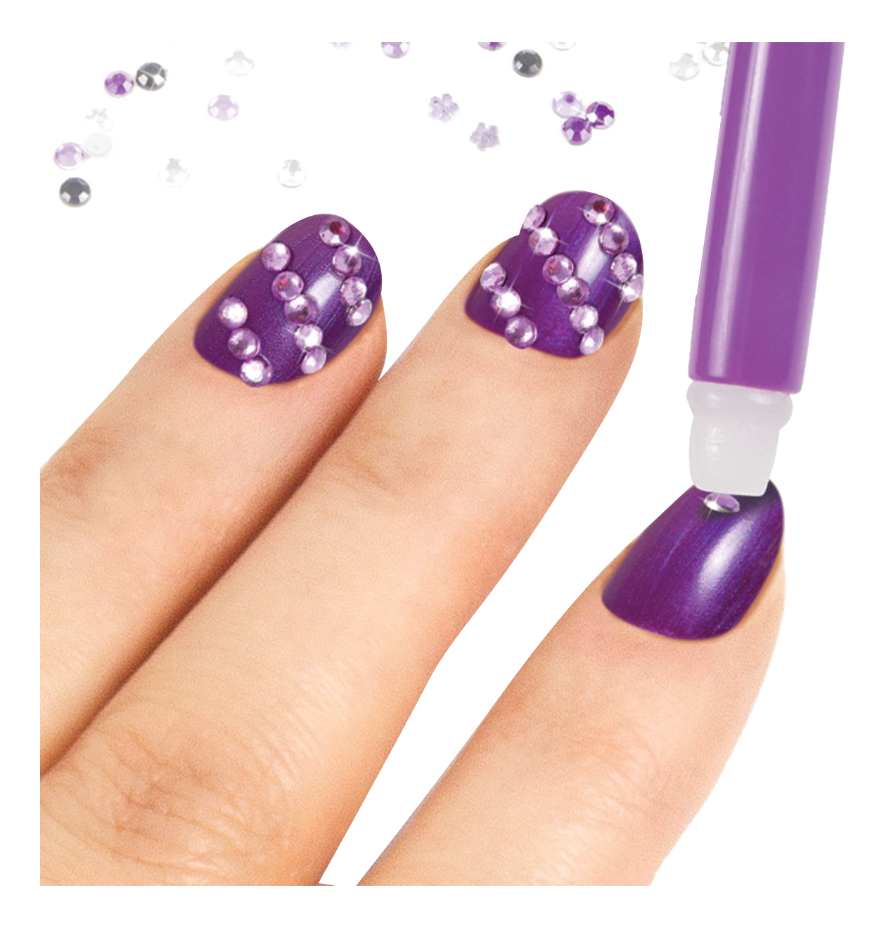 Детские фиолетовые ногти