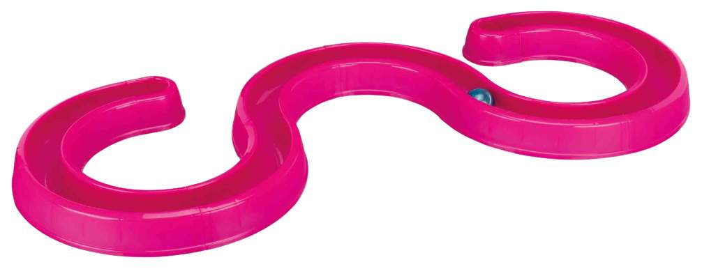 Трек для кошек TRIXIE Flashing Ball Race пластик, розовый, 65 см