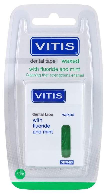 Зубная нить Dentaid Vitis Waxed Dental Floss with Fluoride and Mint 50 м