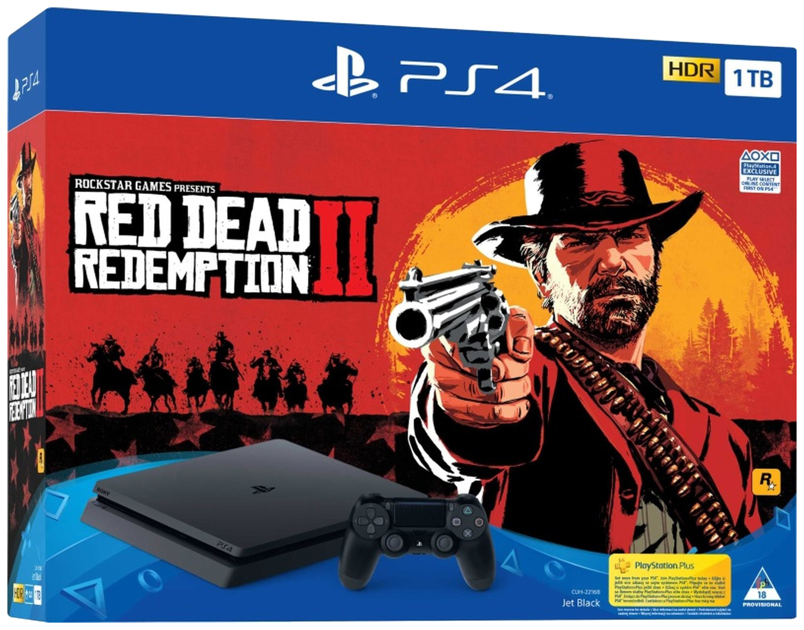 Игровая приставка Sony Playstation 4 Slim 1TB Черный + Red Dead Redemption 2 - купить в Ar-Shop, цена на Мегамаркет