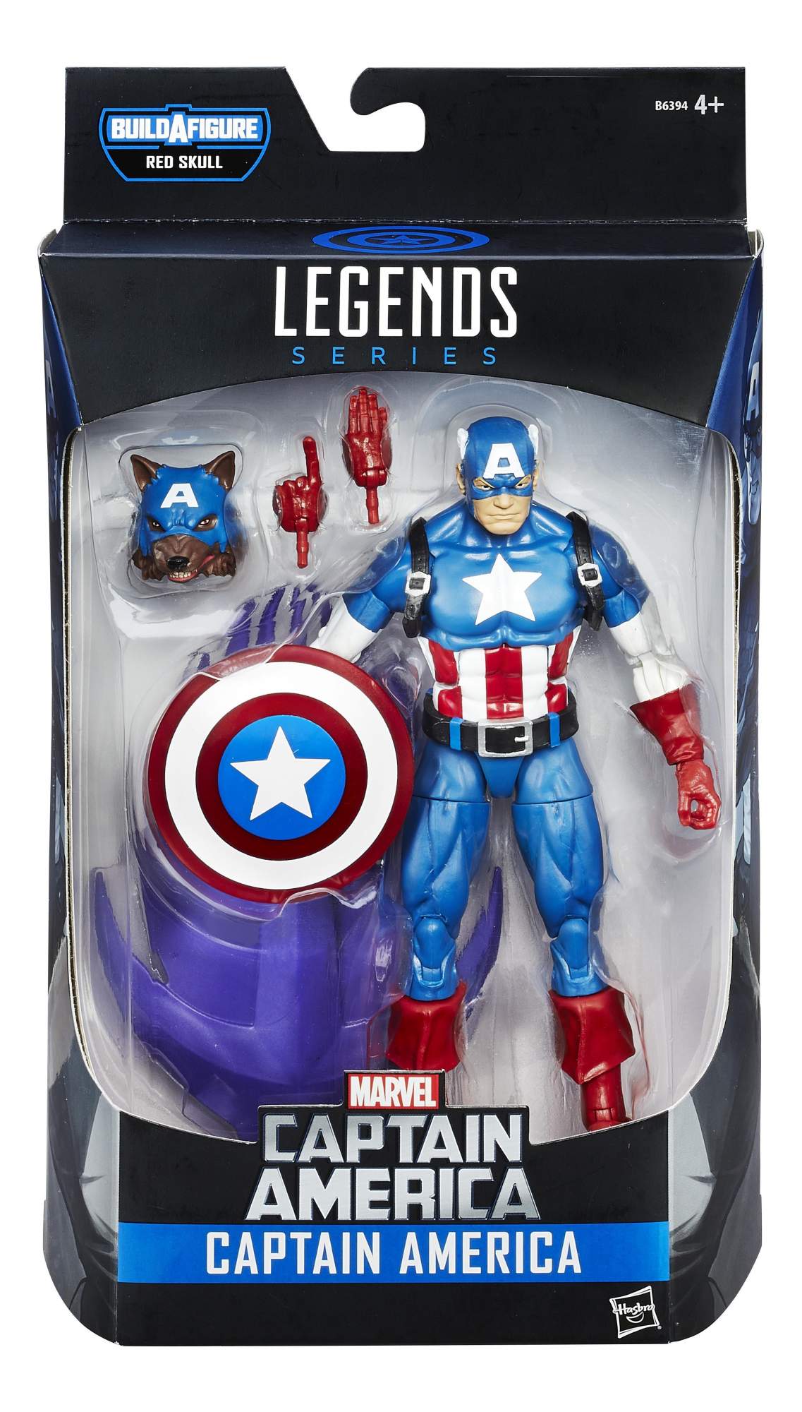 Купить коллекционная фигурка Marvel Legends Series 6 Капитан Америка 15 см  B6355 B6394, цены на Мегамаркет